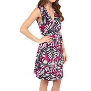 NWT Laundry by Shelli Segal Palm Wrap Dress S